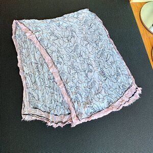 Delicate Ann Taylor Scarf, Pink, White, Black